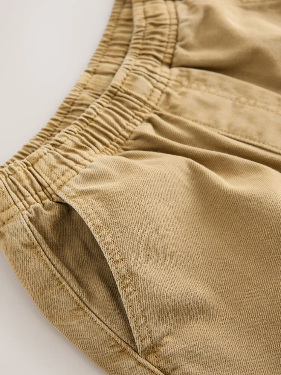 Jeans|Next - Twill jeans met aantrekkoord (3-16jr) Pastelgeel