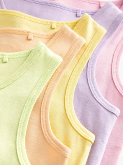 Alle Ondergoed|Tops*Next - 100% katoenen hemden set van 5 (1.5 - 16 jr) Pastelkleurig
