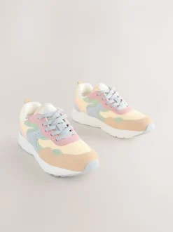 Sneakers*Next - Lace-Up Colourblock Trainers Pastelkleurig