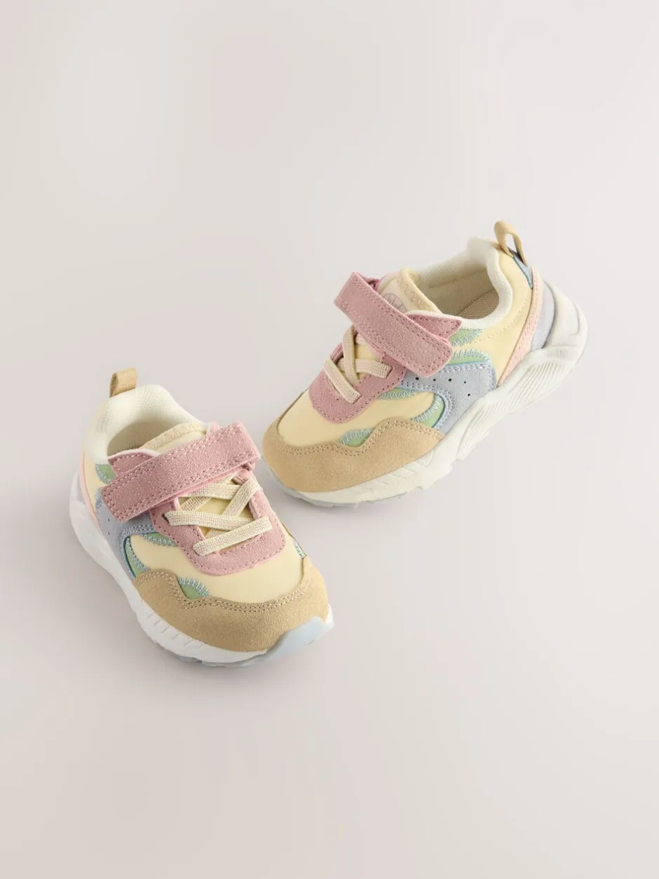 Sneakers|Next - Sneakers met elastische veters en klittenbandsluiting Pastelkleurig