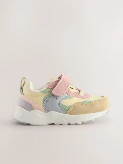 Sneakers|Next - Sneakers met elastische veters en klittenbandsluiting Pastelkleurig