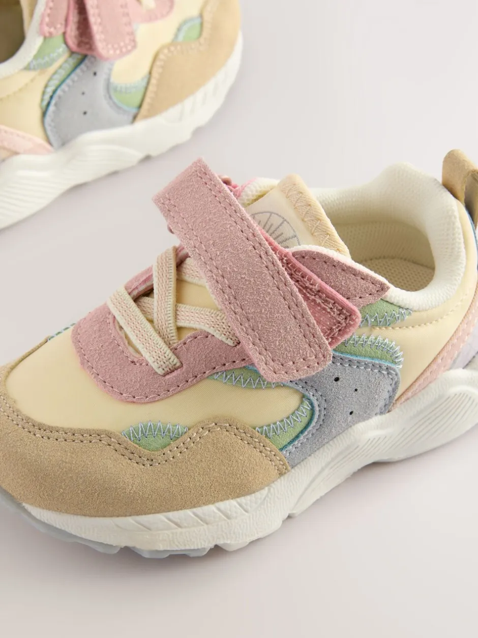 Sneakers|Next - Sneakers met elastische veters en klittenbandsluiting Pastelkleurig