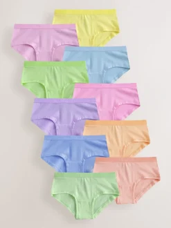 Alle Ondergoed|Next - Verpakking van 10 hipsteronderbroeken (2-16 jr) Pastelkleurig