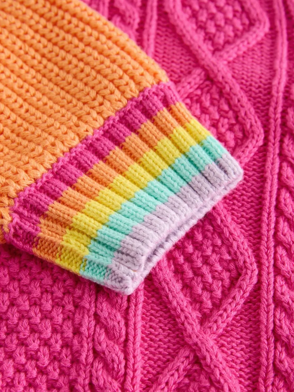 Truien En Breisels|Gebreide Kleding|Little Bird by Jools Oliver - Knitted V-Neck Cardigan Pastelkleurig met kleurvlakken
