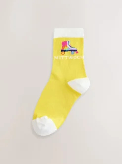Sokken En Panty's|Sokken En Panty's|Little Bird by Jools Oliver - German Days Of The Week Socks 7 Pack Pastelkleurige regenboogprint