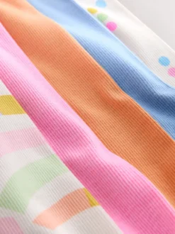 Broeken En Leggings*Next Pastelkleurige regenboogprint - Verpakking van 5 geribbelde Leggings (3mnd -7jr)