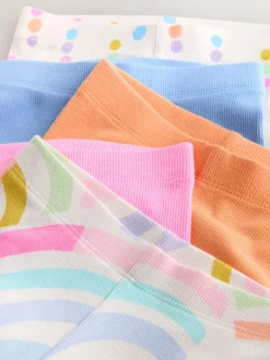 Broeken En Leggings*Next Pastelkleurige regenboogprint - Verpakking van 5 geribbelde Leggings (3mnd -7jr)