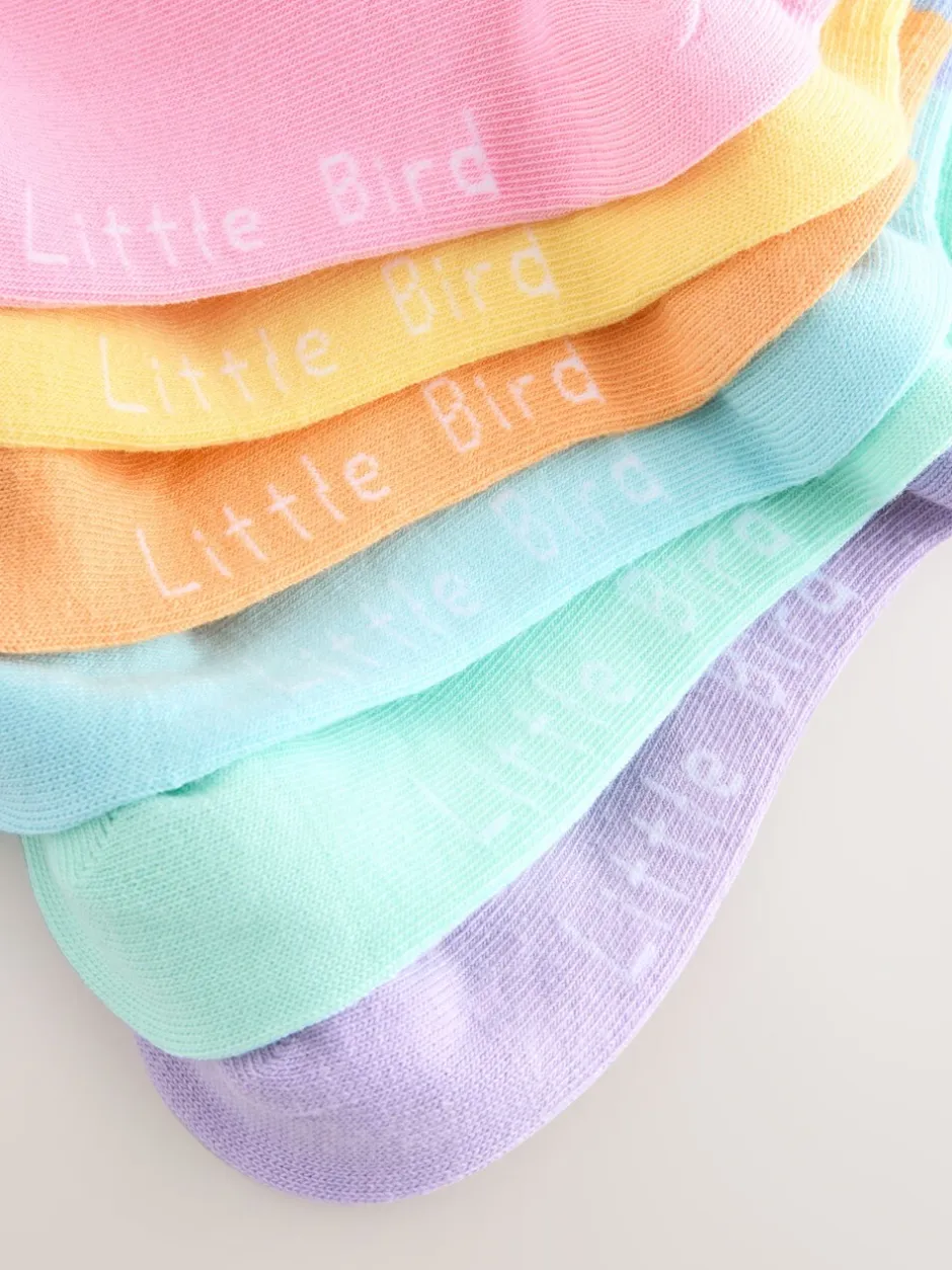 Sokken En Panty's|Sokken En Panty's*Little Bird by Jools Oliver - Striped Tube Socks 6 Pack Pastelkleurige regenboogprint