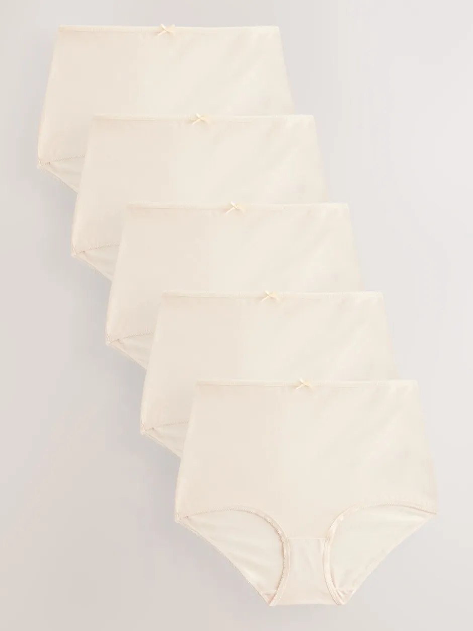 Onderbroeken*Next Pastelroze nude - Set van 5 slips met hoog katoengehalte