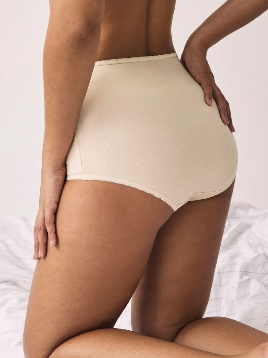 Onderbroeken*Next Pastelroze nude - Set van 5 slips met hoog katoengehalte