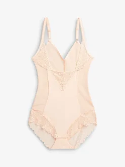 Shapewear*Next - Wear Your Own Bra - Vormgevende body met sterke buikcorrectie Pastelroze nude
