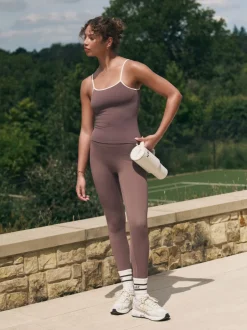 Leggings En Joggingbroeken*self. Peperkorrelbruin - Legging met hoge taille