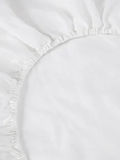 Piglet In Bed*Piglet in Bed Linen Blend Fitted Sheet