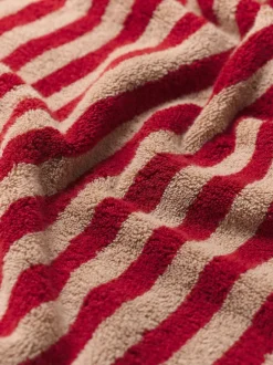 Piglet In Bed|Piglet in Bed Pembroke Stripe Towel Sandstone Red