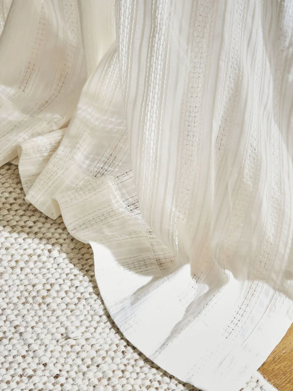 Gordijnen|Gordijnen|Pineapple Elephant doorzichtige Zofia voile met broderie Natuurlijk