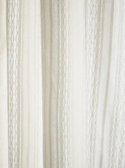 Gordijnen|Gordijnen|Pineapple Elephant doorzichtige Zofia voile met broderie Natuurlijk