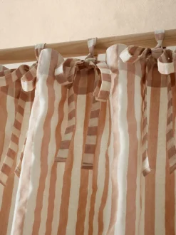 Gordijnen|Gordijnen|Pineapple Elephant Zanzibar Yarn Dyed Stripe Voile Curtains Panel Klei
