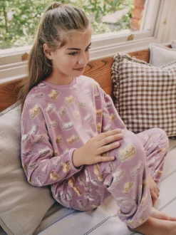 Nachtkleding En Pyjama's|Pyjama's*Next Pink Cataroon - Behaaglijke fleece pyjama (3-16 jr)