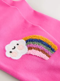 Broeken En Leggings*Next Pink Cloud Rainbow - Knee Embellsihed Leggings (3mths-7yrs)