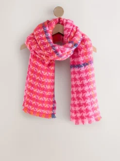 Mutsen, Handschoenen En Sjaals|Next - Halfzware sjaal Pink Dogstooth