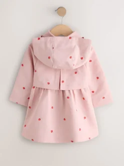 Jassen, Jacks En Kinderwagenpakjes|Jassen En Jacks|Next Pink Embroidery - Shower Resistant Button Front Coat (3mths-7yrs)