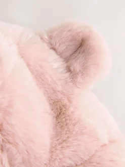 Mutsjes En Antikrabwantjes|Mutsen, Handschoenen En Sjaals|Next Pink Faux Fur Bear - Baby pilotenmuts (0mnd -2jr)