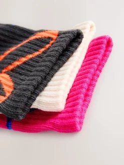 Sokken En Panty's|Sokken En Panty's|Next Pink Oatmeal and Charcoal Grey - 3 paar katoenrijke enkelsokken met verzachte zool