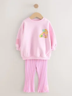 Truien En Breisels|Sets En Outfits*Next Pink Rapunzel Disney Princess - Set van sweatshirt en uitlopende legging (3mnd -7jr)