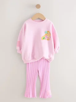 Truien En Breisels|Sets En Outfits*Next Pink Rapunzel Disney Princess - Set van sweatshirt en uitlopende legging (3mnd -7jr)