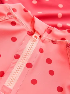 Badkleding|Badkleding|Next - Zonbeschermende zwemset met korte mouwen (3mnd-10jr) Pink/ Red Cherry