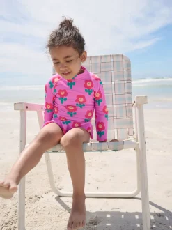 Badkleding|Badkleding*Next - Zonbeschermende zwemset (3 mnd-7 jr) Pink Stampy Floral