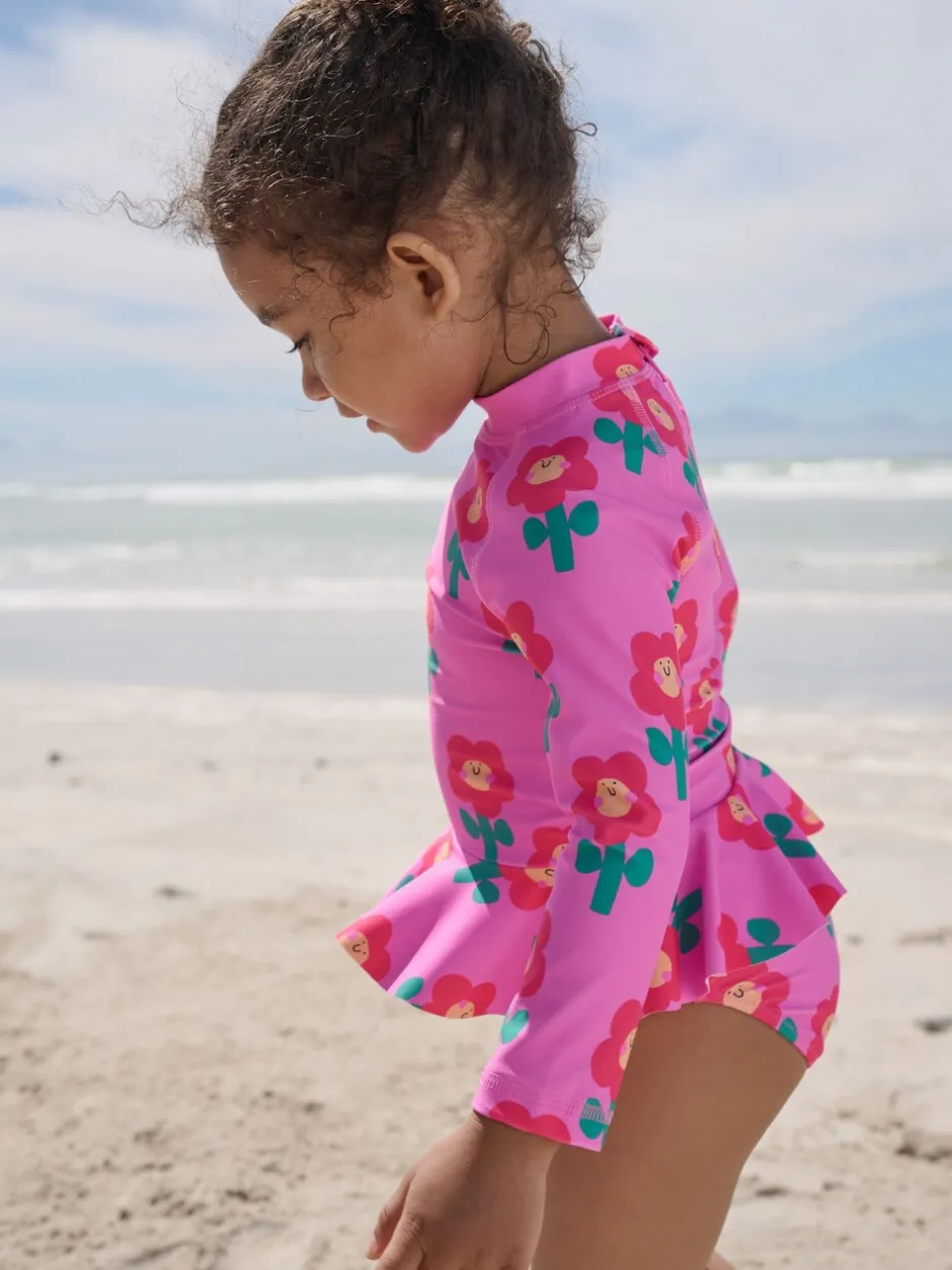 Badkleding|Badkleding*Next - Zonbeschermende zwemset (3 mnd-7 jr) Pink Stampy Floral