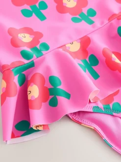 Badkleding|Badkleding*Next - Zonbeschermende zwemset (3 mnd-7 jr) Pink Stampy Floral
