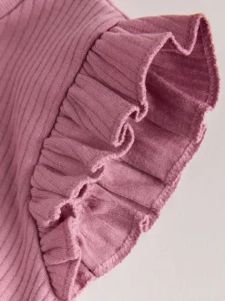 Sets En Combisets|Rompertjes En Tuinbroeken*Next - Frill Shoulder Baby Rompers 4 Pack Pink Tonal Spot and Stripe