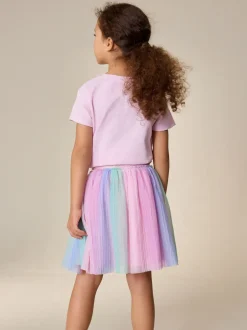 Shorts En Rokken*Next - Pull On Mesh Skirt (3-16yrs) Pink/Rainbow