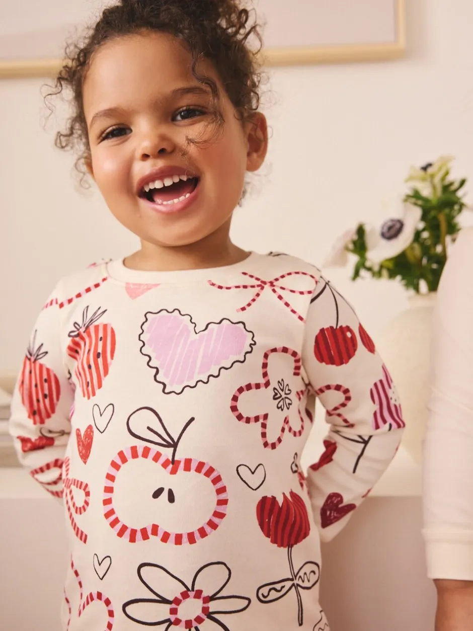 Nachtkleding En Pyjama's|Pyjama's|Next Pink/Red Galentines - Verpakking van 3 knusse pyjama's (9 mnd-12 jr)