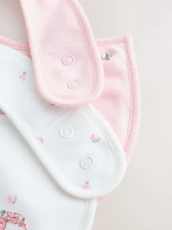 Slabbetjes*Next Pink/White Sister - Family Baby Bibs 2 Pack