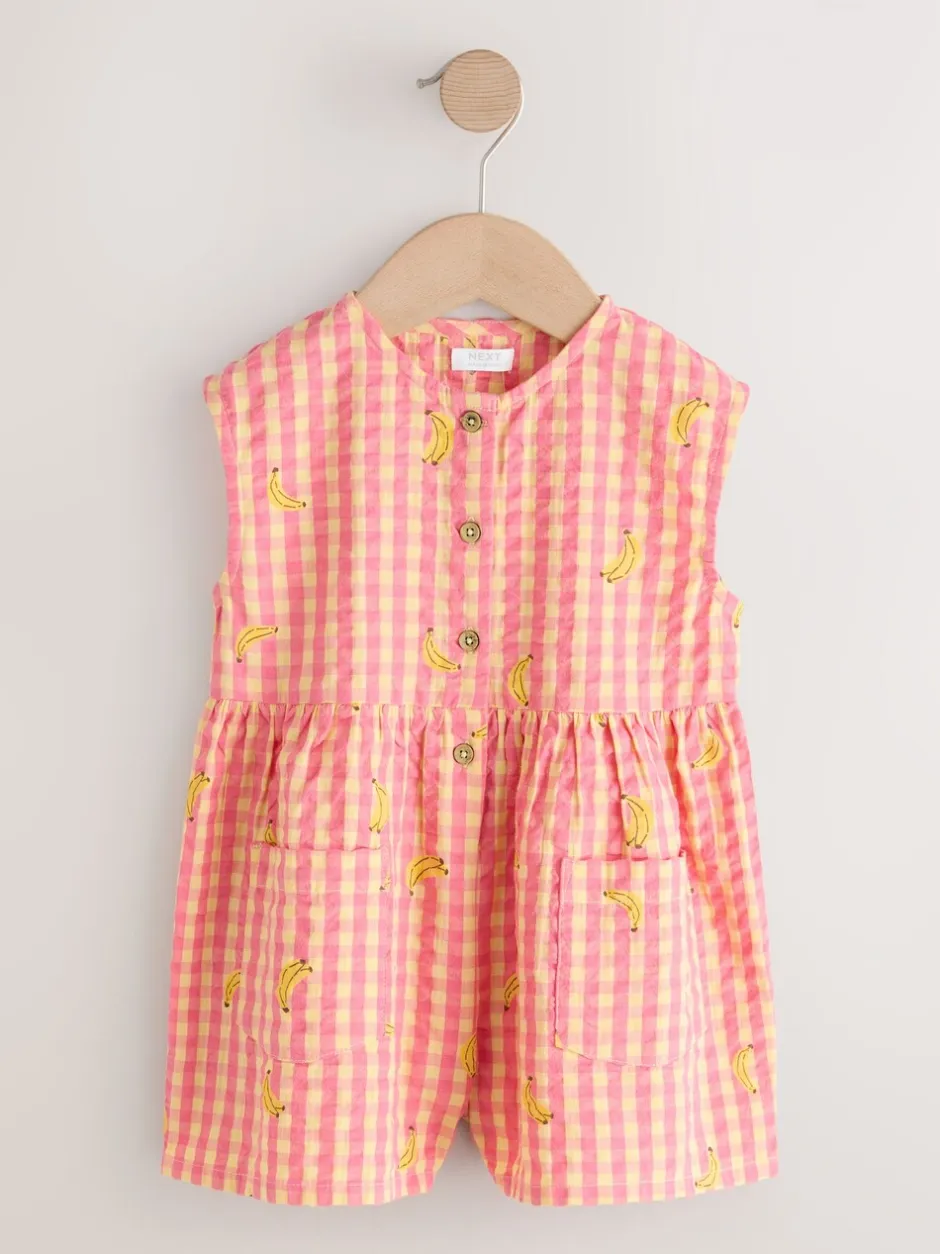 Jumpsuits En Playsuits|Next - Trapeze Playsuit (3mths-7yrs) Pink/Yellow Banana