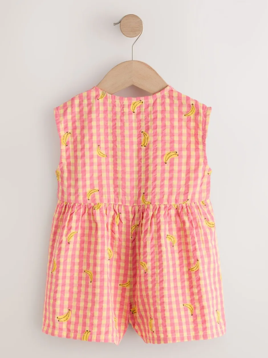 Jumpsuits En Playsuits|Next - Trapeze Playsuit (3mths-7yrs) Pink/Yellow Banana