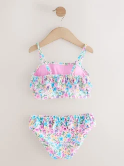 Badkleding*Next - Bikini met ruches (3-16jaar) Pink/Yellow Ditsy Floral