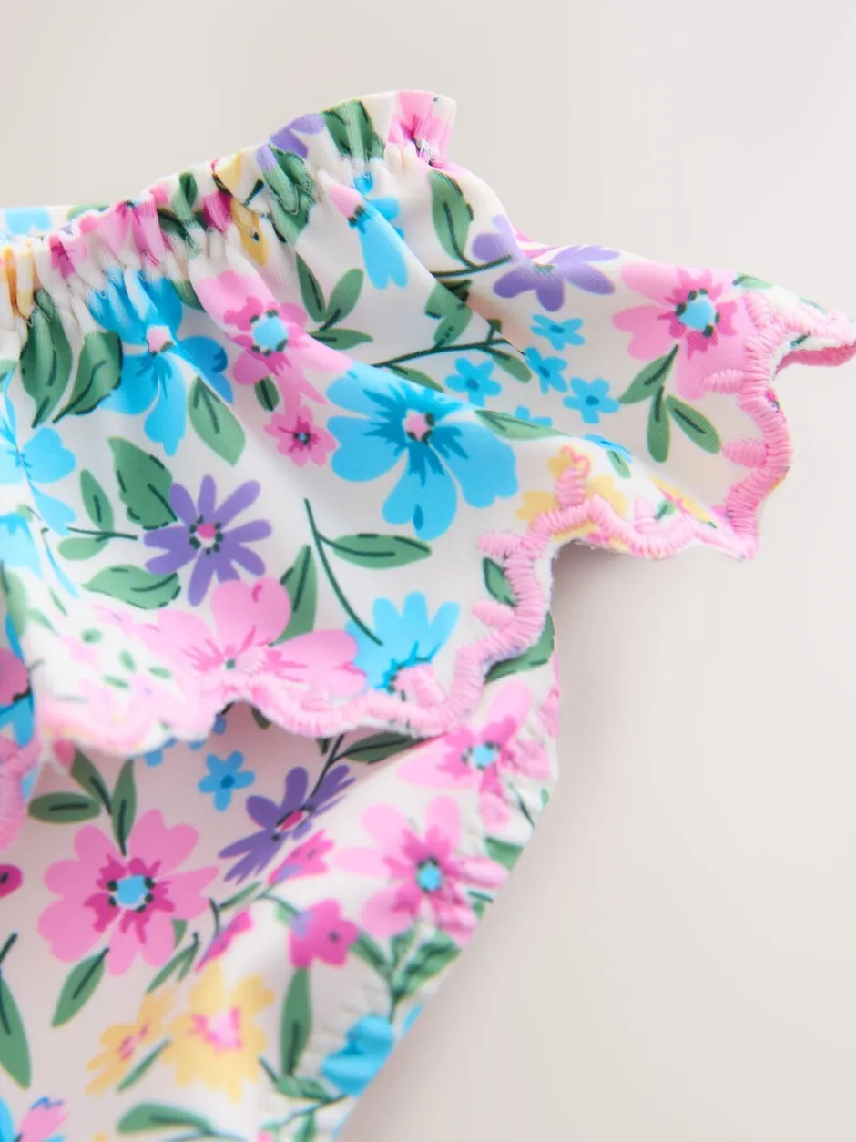 Badkleding*Next - Bikini met ruches (3-16jaar) Pink/Yellow Ditsy Floral