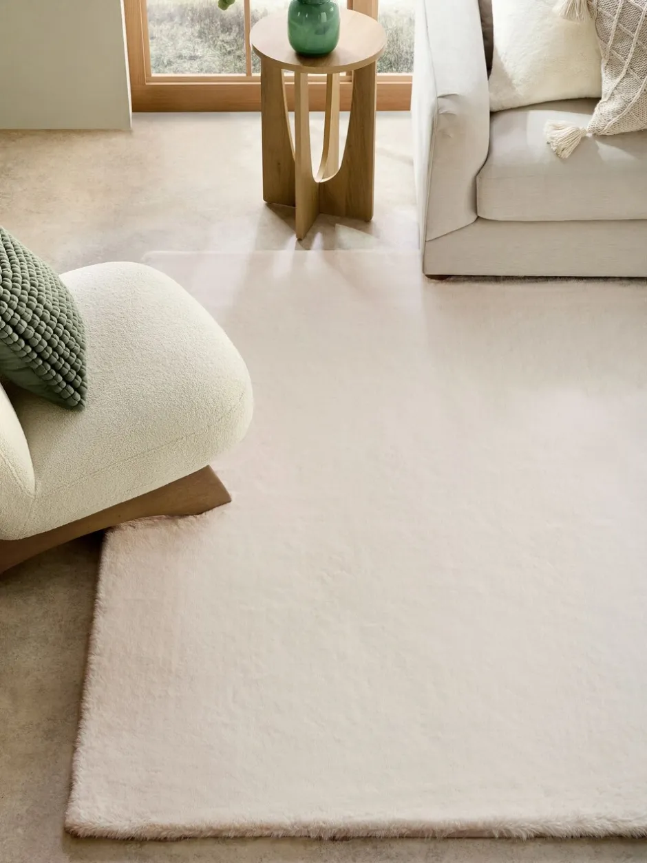 Vloerkleden En Lopers|Vloerkleden En Lopers*Next Pluche vloerkleed van imitatiebont Ivoor