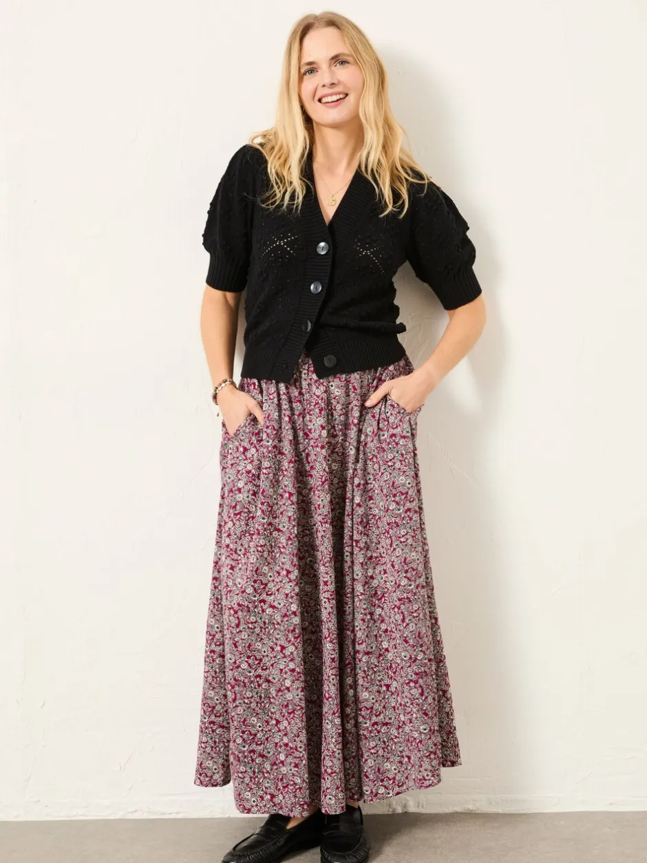 Rokken|Fat Face - FatFace midirok Plum Purple 2 Tone Floral