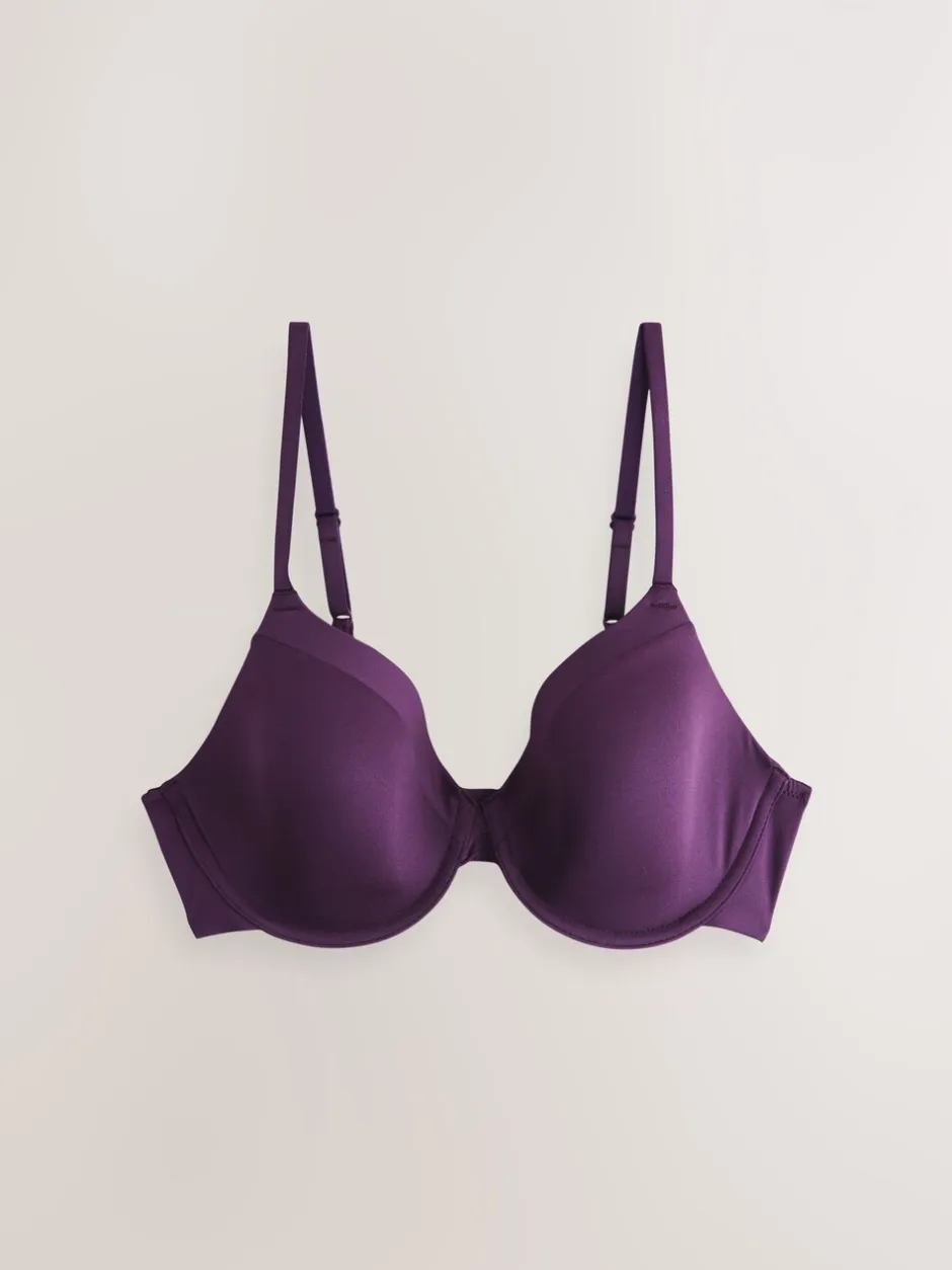 Beha's|Next Plum Purple/Floral Print - A-E Afvlakkende Ultimate Comfort Beha's 2 Verpakking