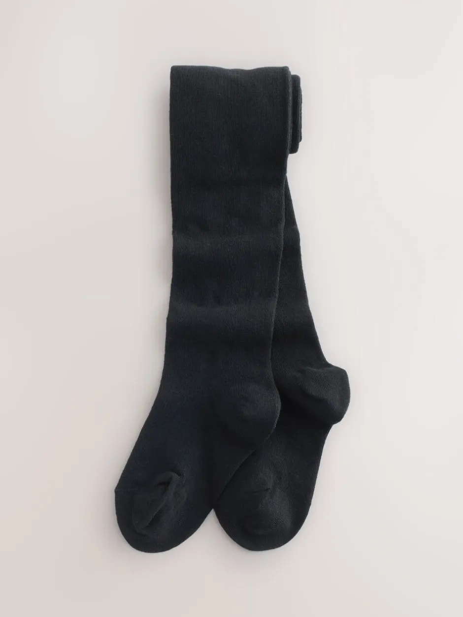 Sokken En Panty's|Sokken En Panty's*Next - Set van 3 katoenrijke tights Plum Rood, Roze en Zwart