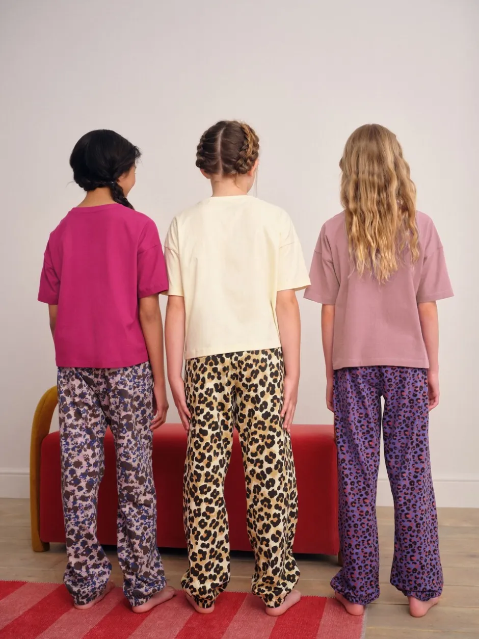 Nachtkleding En Pyjama's|Pyjama's*Next - Verpakking van 3 pyjama's met joggingbroek met dierenprint (3-16jr) Plum/Bruin