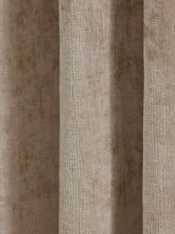 Gordijnen|Gordijnen*Next Plush Chenille Eyelet Curtains Natuurlijk