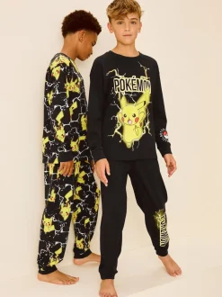 Pyjama's|Nachtkleding En Pyjama's*Next Pokémon geel/zwart - Verpakking van 2 pyjama's met lange mouwen (4-16 jr)