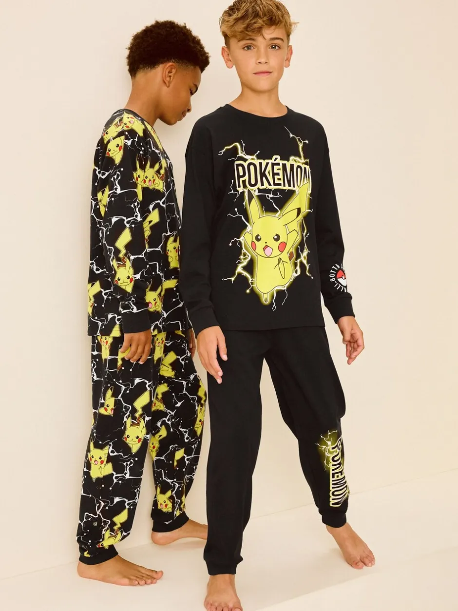 Pyjama's|Nachtkleding En Pyjama's*Next Pokémon geel/zwart - Verpakking van 2 pyjama's met lange mouwen (4-16 jr)