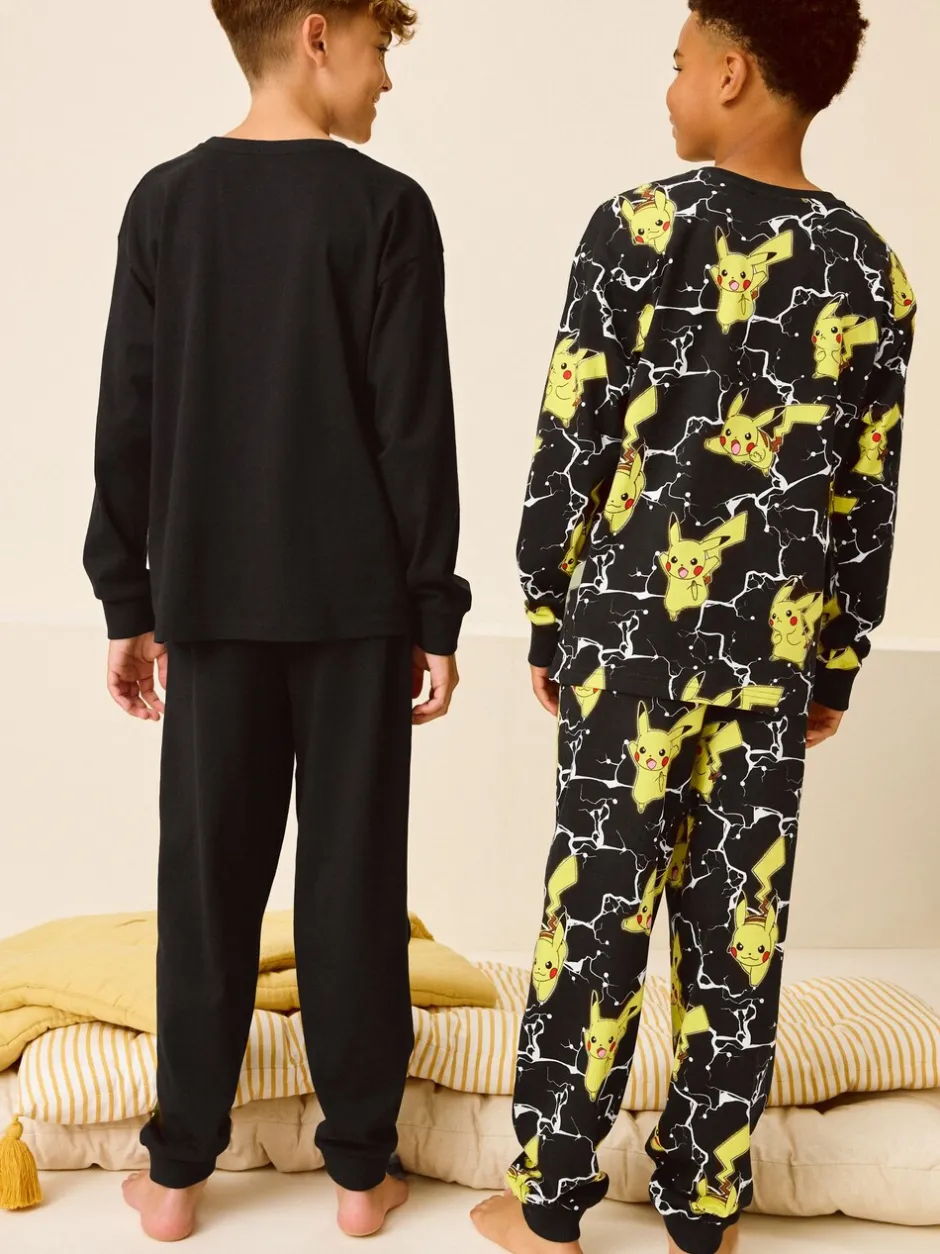 Pyjama's|Nachtkleding En Pyjama's*Next Pokémon geel/zwart - Verpakking van 2 pyjama's met lange mouwen (4-16 jr)